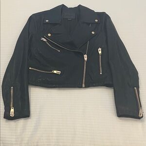 Blank NYC Black Faux Leather Biker Jacket
